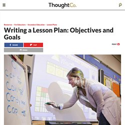 Objectives and Goals of a Lesson Plan