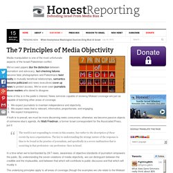 7 Principles of Media Objectivity