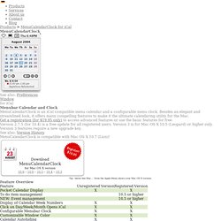 Software - MenuCalendarClock for iCal