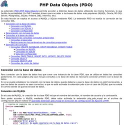 PHP Data Objects (PDO). PHP. Bartolomé Sintes Marco