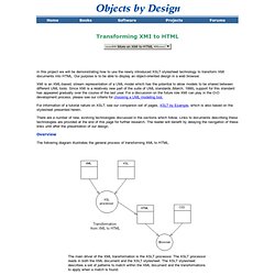 Objects by Design: Transforming XMI to HTML