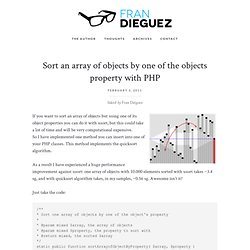 Sort an array of objects by one of the objects property with PHP