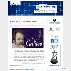 El objetivo de la ciencia según Galileo