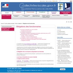 Obligations des fonctionnaires