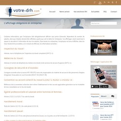 votre-drh.com L’affichage obligatoire en entreprise
