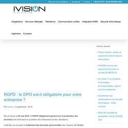 RGPD : le DPO est-il obligatoire pour votre entreprise ? - Ivision