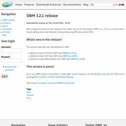 OBM 3.2.1 release