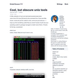 Cool, but obscure unix tools