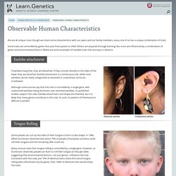 Observable Human Characteristics