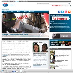 Sénégal : E-observateurs en action