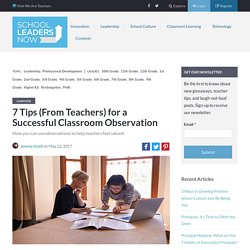 How to Do Classroom Observation—Tips from Teachers to Administrators