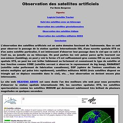Observation des satellites artificiels