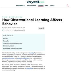 Information & Examples of Observational Learning