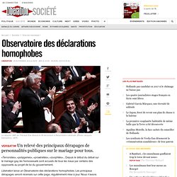 Observatoire des déclarations homophobes