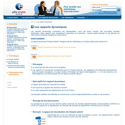 L’observatoire de l’emploi - Les rapports dynamiques