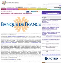 Rapport annuel de l'Observatoire de la microfinance