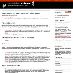 Observatoire des outils logiciels de débat public