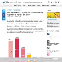 Observatoire de l’e-pub : les chiffres clés de la publicité digitale en 2017