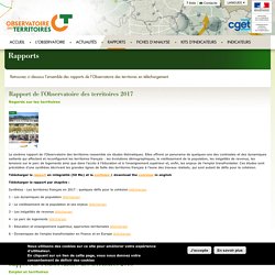 Rapport de l'Observatoire des territoires 2017