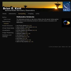 Dr. Brian R. Kent - National Radio Astronomy Observatory - Mathematica Notebooks