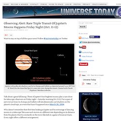 Observing Alert: Rare Triple Transit Of Jupiter’s Moons Happens Friday Night (Oct. 11-12)