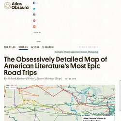 The Obsessively Detailed Map of American Literature's Most Epic Road Trips