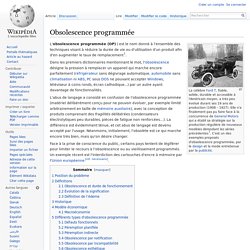 Wikipedia: Obsolescence programmée