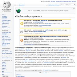 Obsolescencia programada