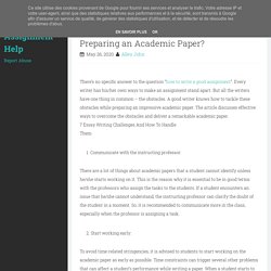 How to Tackle the Obstacles while Preparing an Academic Paper? ~ Assignment Help By My Assignment Help