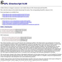 Obtaining GPL Ghostscript 9.00