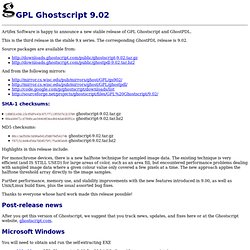 Obtaining GPL Ghostscript 9.02