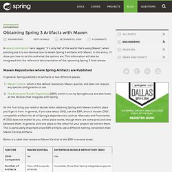 Obtaining Spring 3 Artifacts with Maven
