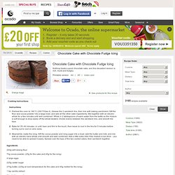 Recipes:  Chocolate Cake with Chocolate Fudge Icing