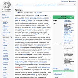 Occitan - Wikipédia