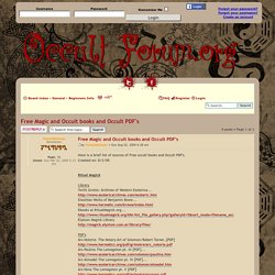 View topic - Free Magic and Occult books and Occult PDF's