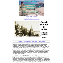 Occult Science in India Index