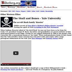 George W. Bush, John Kerry, test the spirit, Skull & Bones occultists and the Mausoleum they're based in at Yale University