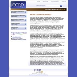 Contextual Learning Definition - Center for Occupational Research and Development