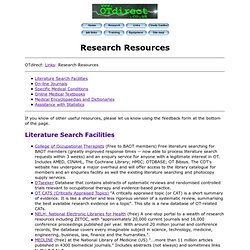 OT research resourcs