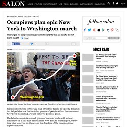 Occupiers plan epic New York to Washington march