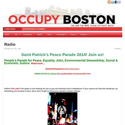 Occupy Boston Radio for the 99%! Listen Now!