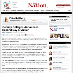 Occupy Colleges Announces Second Day of Action