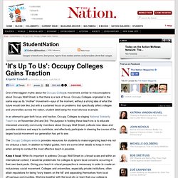 'It's Up To Us': Occupy Colleges Gains Traction