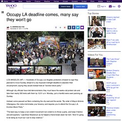 Occupy LA deadline comes, many say they won't go