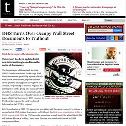 DHS Turns Over Occupy Wall Street Documents to Truthout