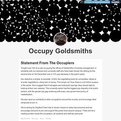 Occupy Goldsmiths