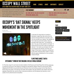 Occupy’s ‘bat signal’ keeps movement in the spotlight
