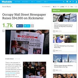 Occupy Wall Street Newspaper Raises $54,000 on Kickstarter