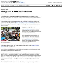 Occupy Wall Street’s Media Problems