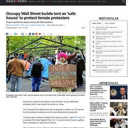 Occupy Wall St. tent a safe haven for women